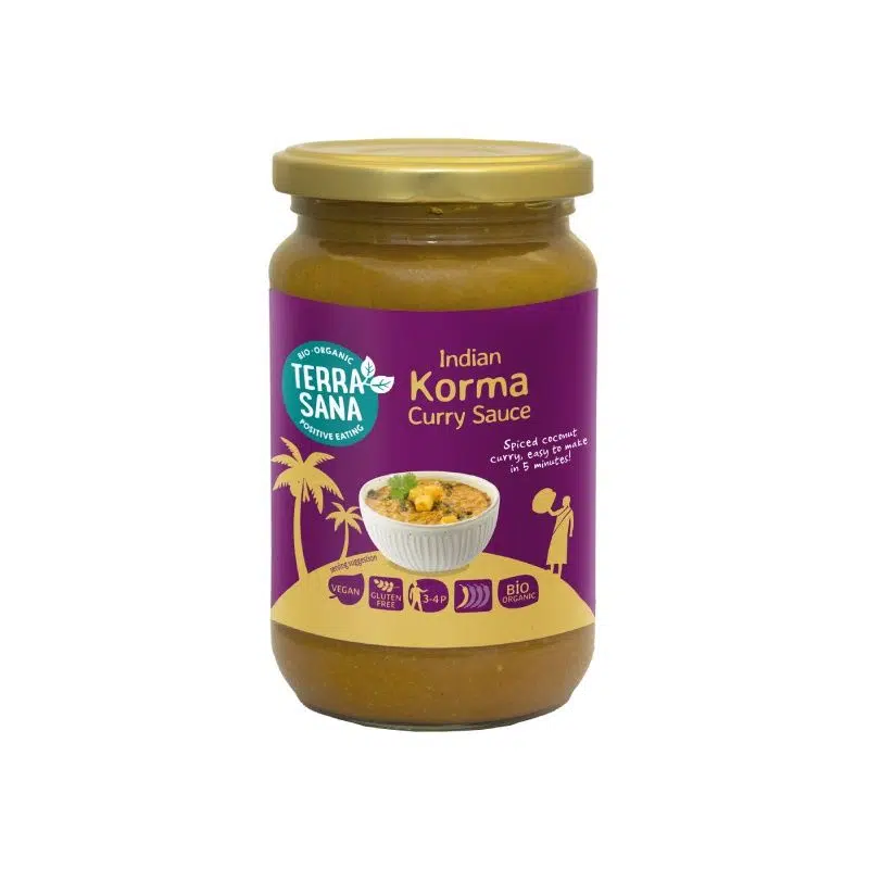Salsa Curry India Korma - sin gluten, bio - TERRASANA 350g