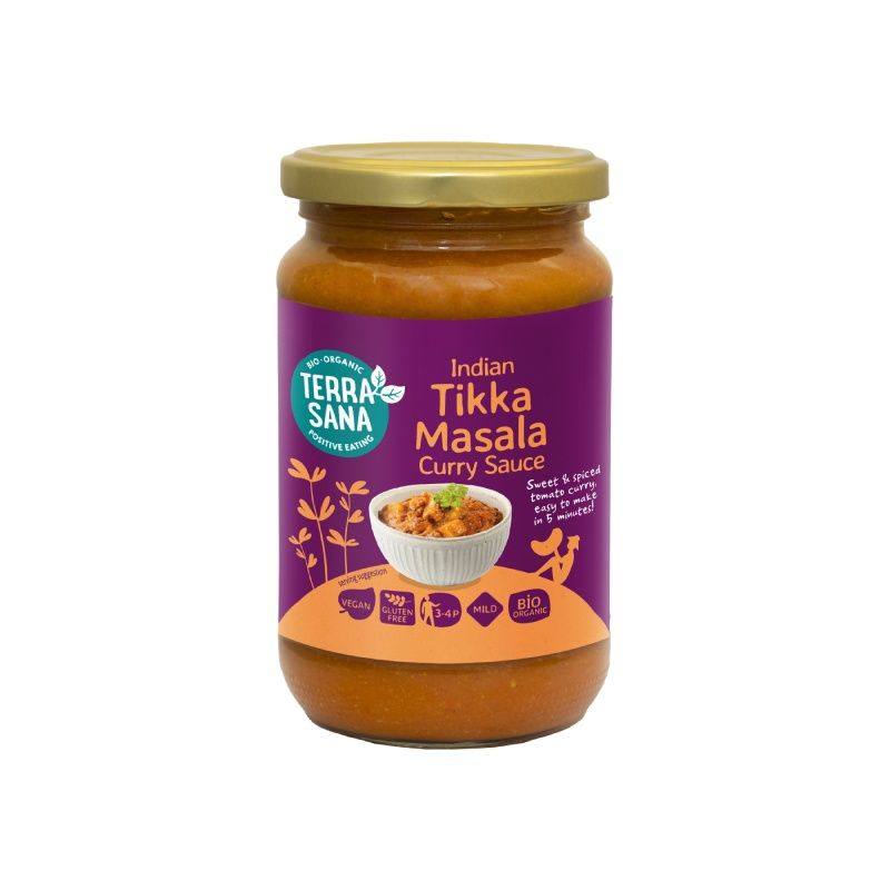 Salsa Curry India Tikka Masala - sin gluten, bio - TERRASANA 350g