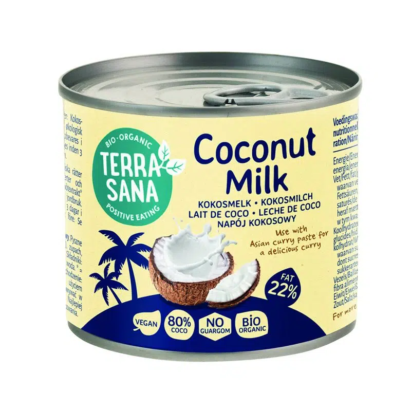 Leche vegetal de Coco 80% - sin gluten, bio - TERRASANA 200ml