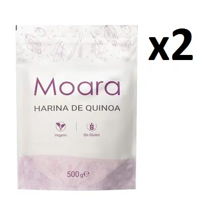 PACK AHORRO 2 Harina de quinoa - sin gluten - MOARA 500g