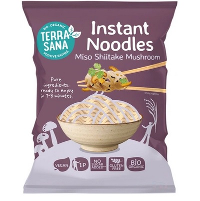 Fideos instantaneos con miso y setas shiitake bio - sin gluten, vegano - TERRASANA 90g -  🔴 NOVEDAD 🔴