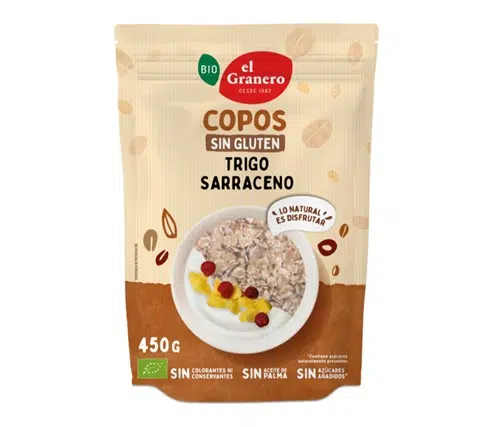 Copos de Trigo Sarraceno - sin gluten, bio - EL GRANERO INTEGRAL 450g
